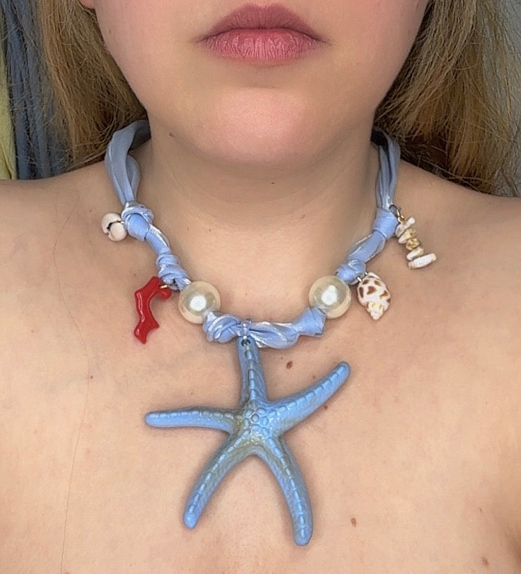 Colgante súper estrella azul