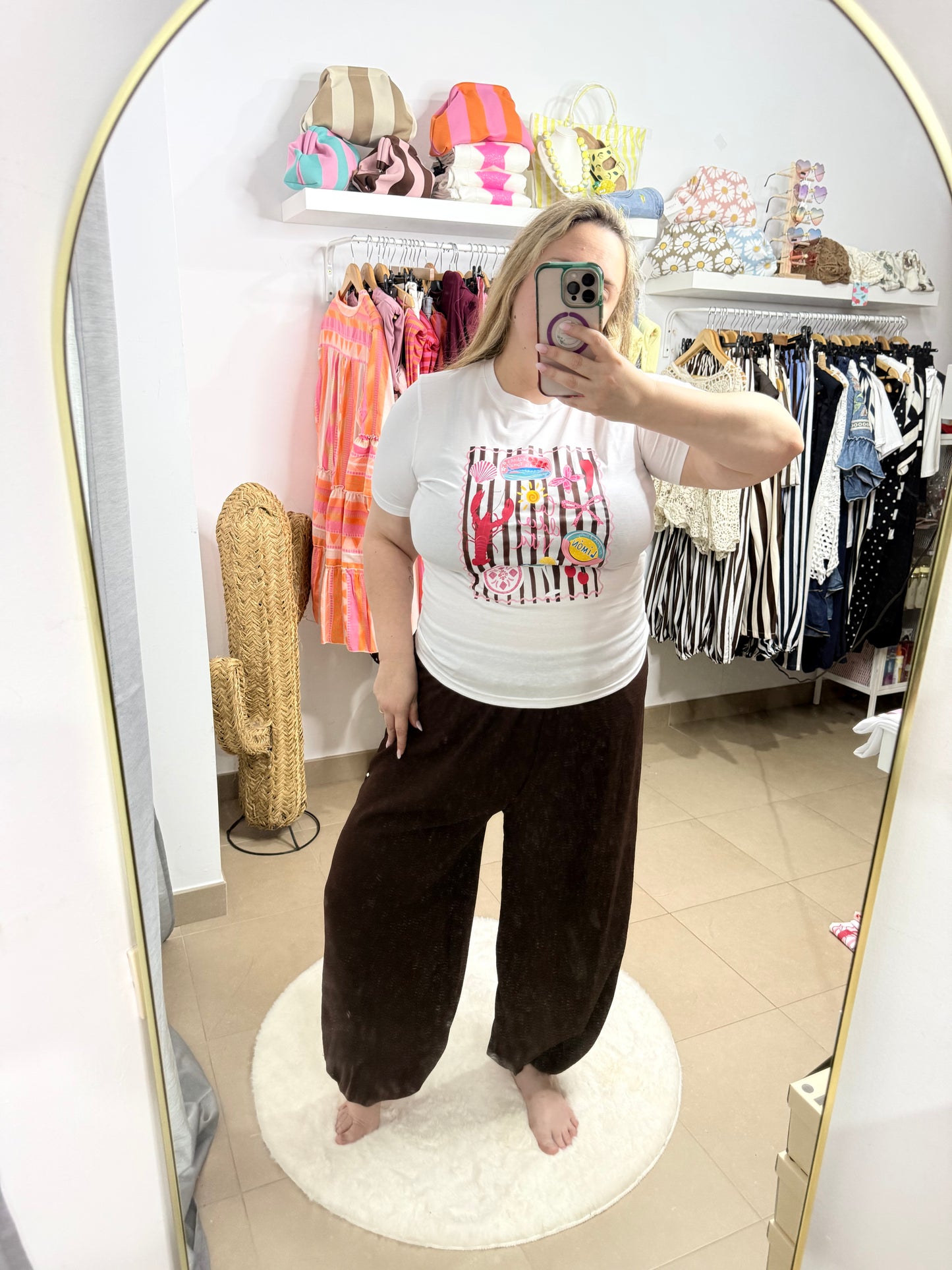 Camiseta océano marrón