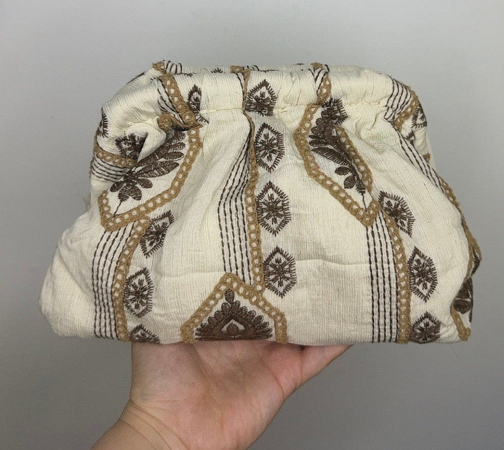 Bolso étnico marrón