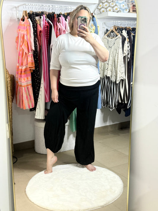 Pantalón bombacho negro