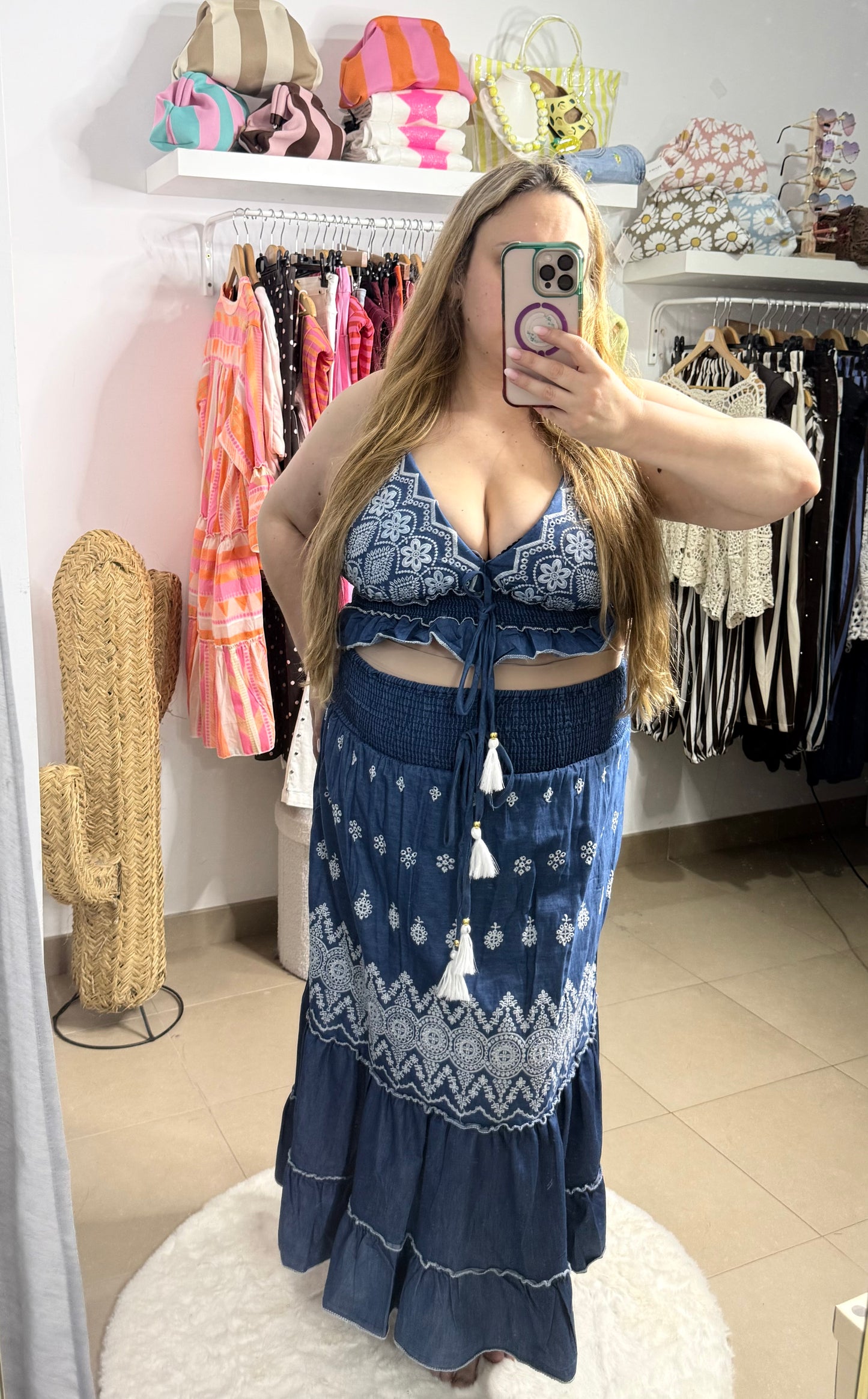 Conjunto vaquero bordado