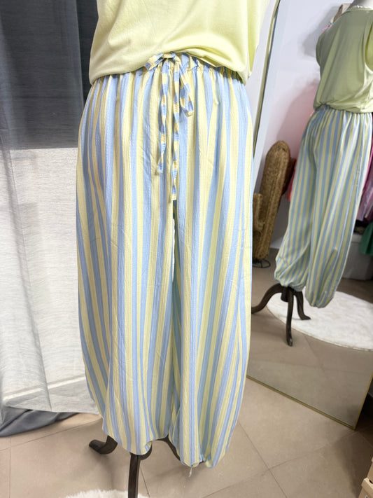 Pantalón safari goma amarillo